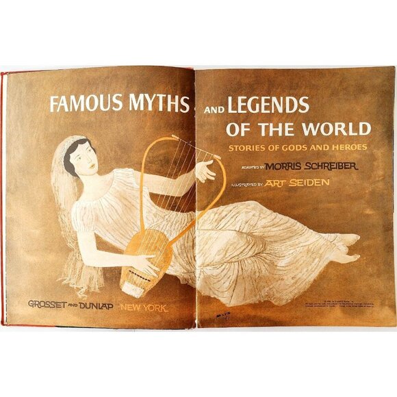 1960 Stories Of Gods & Heroes Mythology Illustrated Art Seiden 1st Edition WHBS - Picture 4 of 9